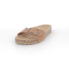 Mule marron en cuir